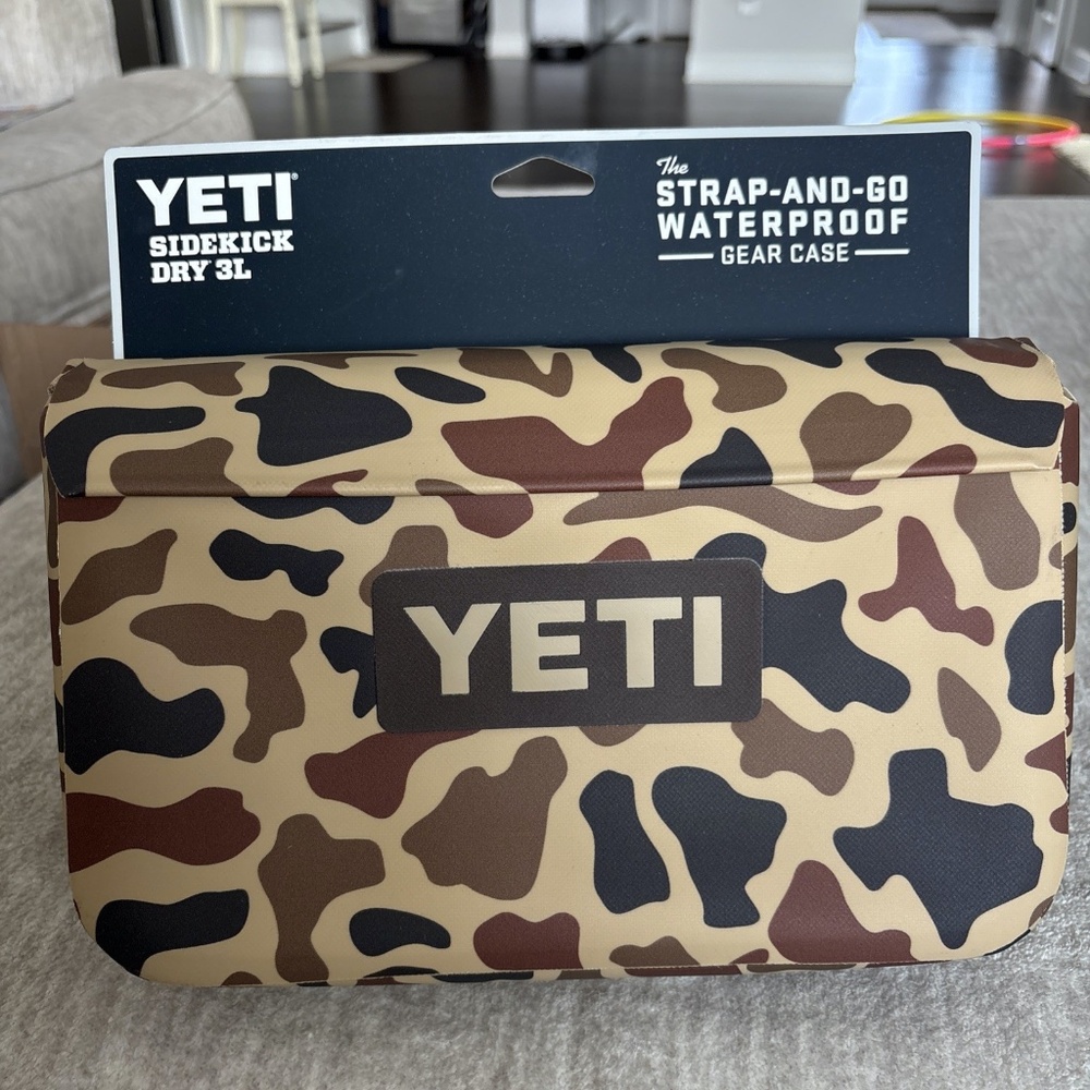 NWT YETI Wetlands Camo Sidekick Dry 3L New Gear Case Strap And Go Waterproof